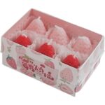 Set 6 Lumanari Parfumate, Embo, Model Capsunici, Ardere 30 min, 78g, 6.3 x 9.3 x 3.8 cm, Roz/Rosu