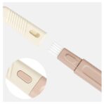 Set 7 Piese de Spalat/Uscat Biberoane, Embo, Portabil, Peri de Silicon, pentru Tetine, Suzete, Biberoane, Paie, Cutie Inclusa, 20 x 9.5 cm, Roz - imagine 3
