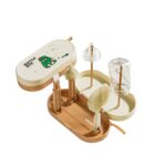 Set 7 Piese de Spalat/Uscat Biberoane, Embo, Portabil, Peri de Silicon, pentru Tetine, Suzete, Biberoane, Paie, Cutie Inclusa, 20 x 9.5 cm, Portocaliu