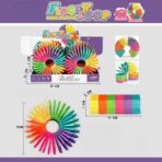 Puzzle pentru copii, Embo, fidget loop, functie stivuire, bucle, decompresie, curcubeu, 20 cm - imagine 2