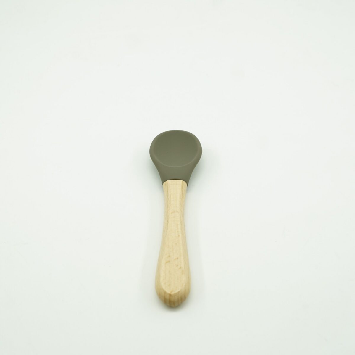 Set 8 piese diversificare bebelusi si copii din silicon Embo, baveta, farfurie compartimentata cu ventuza, bol cu ventuza, tacamuri din lemn si silicon, cana pentru gustari, fara alergeni, verde inchis - imagine 5