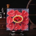 Set 9 Lumanari in Forma de Inima, Embo, pentru Ziua Indragostitilor, Aroma de Capsuni, Ardere 3.5 h, din Parafina, 4 x 2 cm, Rosu - imagine 6