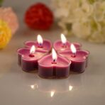 Set 9 Lumanari in Forma de Inima, Embo, pentru Ziua Indragostitilor, Aroma de Lavanda, Ardere 3.5 h, din Parafina, 4 x 2 cm, Mov - imagine 3