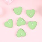 Set 9 Lumanari in Forma de Inima, Embo, pentru Ziua Indragostitilor, Aroma de Mar, Ardere 3.5 h, din Parafina, 4 x 2 cm, Verde - imagine 2