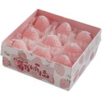 Set 9 Lumanari Parfumate, Embo, Model Capsunici, Ardere 30 min, 117g, 9.3 x 9.3 x 3.8 cm, Roz