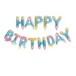 Set baloane folie Embo, Happy Birthday, 40 cm, multicolor