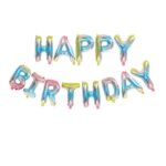 Set baloane folie Embo, Happy Birthday, 40 cm, multicolor