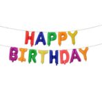 Set baloane folie Embo, Happy Birthday, 40 cm, multicolor