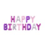 Set baloane folie Embo, Happy Birthday, 40 cm, multicolor