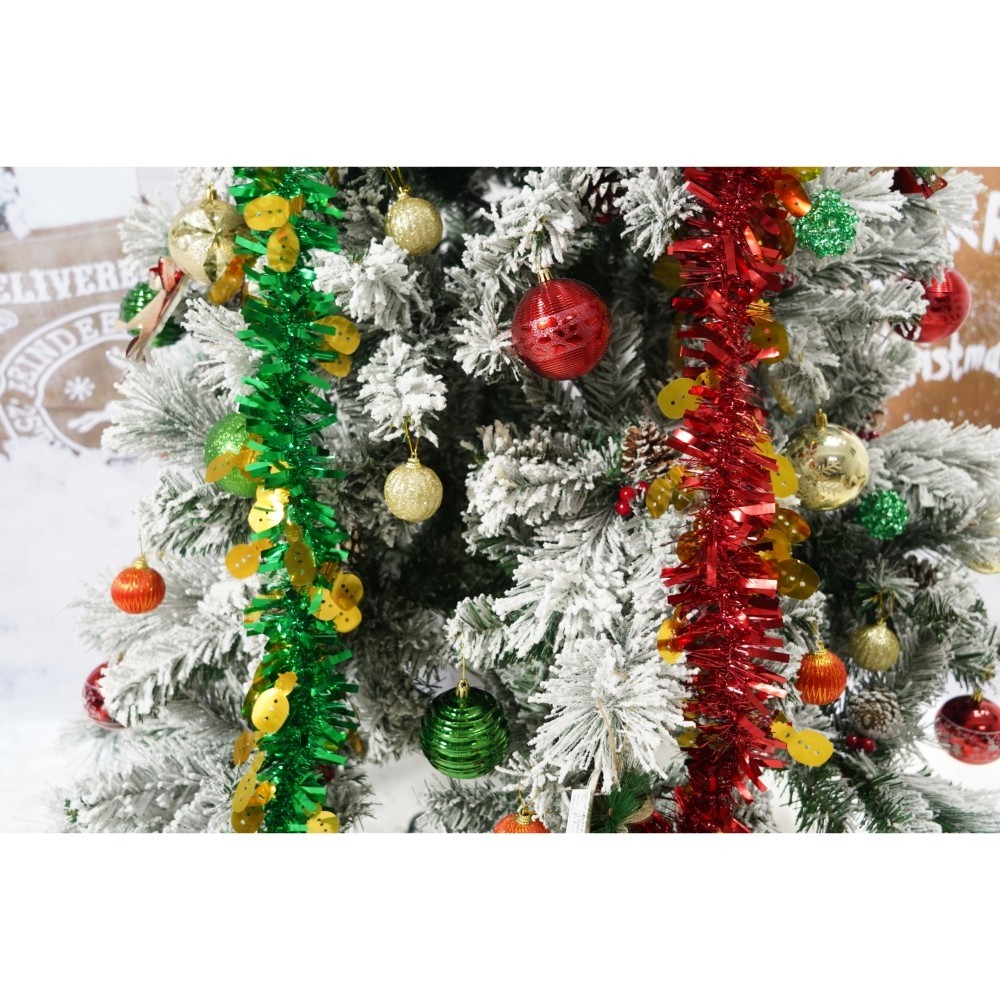 set-brad-artificial-de-craciun-si-elemente-decorative-nins-decorat-cu-conuri-pin-pentru-interior-ext-61f1c7c6aa7ff Set brad artificial de Craciun si elemente decorative, nins, decorat cu conuri pin, pentru interior/exterior, inaltime 210 cm, diametru 131 cm, 630 ramuri, Embo, alb/verde, suport metalic inclus - imagine 6