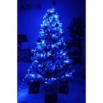 Set brad artificial de Craciun si elemente decorative, nins, decorat cu conuri pin, pentru interior/exterior, inaltime 210 cm, diametru 131 cm, 630 ramuri, Embo, alb/verde, suport metalic inclus - imagine 3