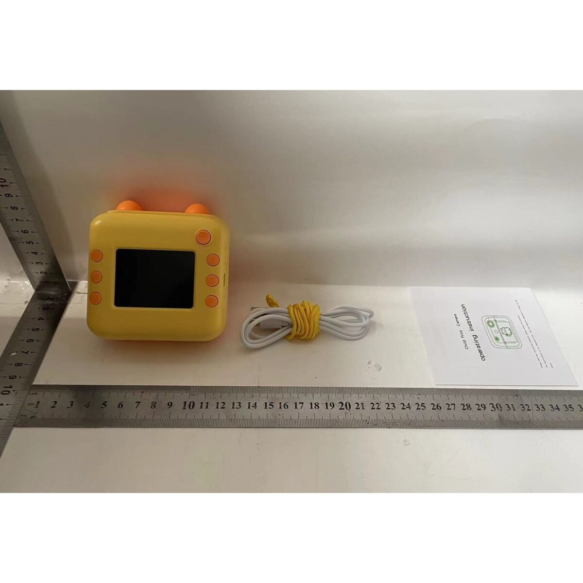 Set Camera Instantanee pentru Copii, Embo, Ecran HD 2.4'', 24MP, 720P Video, 1200 mAh, cu Functie de Printare Alb-Negru, cablu USB-C, Bluetooth, Compatibil iOS/Android, Imprimare APP, Portocaliu - imagine 3