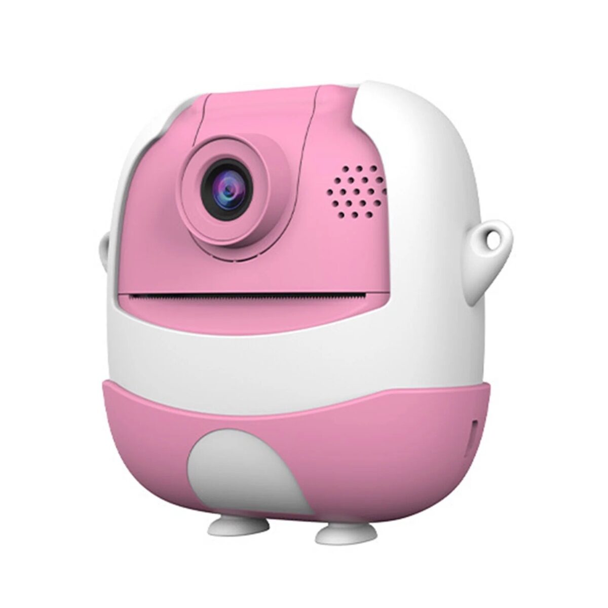 Set Camera Instantanee pentru Copii, Embo, Ecran HD 2.4'', 24MP, 720P Video, 1200 mAh, cu Functie de Printare Alb-Negru, cablu USB-C, Bluetooth, Compatibil iOS/Android, Imprimare APP, Model Iepure Emoji, Roz - imagine 7