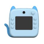 Set Camera Instantanee pentru Copii, Embo, Ecran HD 2.4'', 24MP, 720P Video, 1200 mAh, cu Functie de Printare Alb-Negru, cablu USB-C, Bluetooth, Compatibil iOS/Android, Imprimare APP, Model Kitty, Albastru - imagine 7
