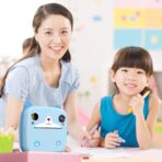 Set Camera Instantanee pentru Copii, Embo, Ecran HD 2.4'', 24MP, 720P Video, 1200 mAh, cu Functie de Printare Alb-Negru, cablu USB-C, Bluetooth, Compatibil iOS/Android, Imprimare APP, Model Kitty, Albastru - imagine 13