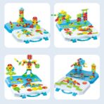 Set Constructie Bormasina Magica cu Servieta, Embo, 310 Piese, Albastru, Piese Multicolore, Plastic, 31x46 cm - imagine 5