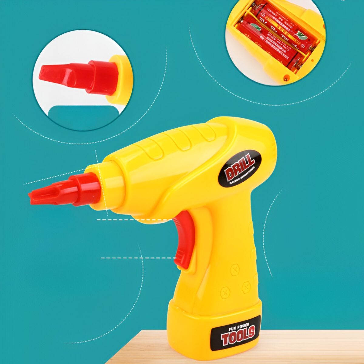 Set Constructie Bormasina Magica cu Servieta, Embo, 310 Piese, Albastru, Piese Multicolore, Plastic, 31x46 cm - imagine 7