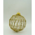 Set de 3 ornamente de brad, Embo, de tip Glob, Auriu, cu Ã¸ de 10 cm, din metal, cu finisaj sclipitor , cutie  10  cm adancime x 30  cm lungime x 10  cm inaltime - imagine 7