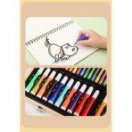 Set 180 Piese pentru Desen si Pictura, Embo, Tip Servieta din Lemn, Model Natur, 46 x 30.9 x 4.1 cm, Multicolor - imagine 7