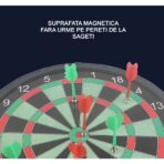 Set Joc Darts Embo, 4 Sageti Incluse, Magnetic, Dimensiuni 28.6 x 28.6 cm, Design clasic, model 2, Multicolor - imagine 2