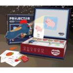 Set Jucarie Educativa, Embo, Proiector Tip Lanterna Pentru Copii, 6 Teme, 48 de Imagini, Cutie Depozitare, +3 ani, Albastru - imagine 13