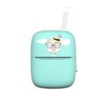 Set Mini Imprimanta Foto Portabila, Embo, Include: 1x Set de Markere, 5x Role de Hartie Termica, 5x Role Hartie Adeziva, Incarcare USB, Bluetooth, Print Alb-Negru, Model Pisica, Albastru