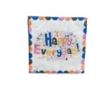 Set 20 Servetele de Masa, Embo, din Hartie, 33 x 33 cm, Model Happy Everyday, Multicolor - imagine 2