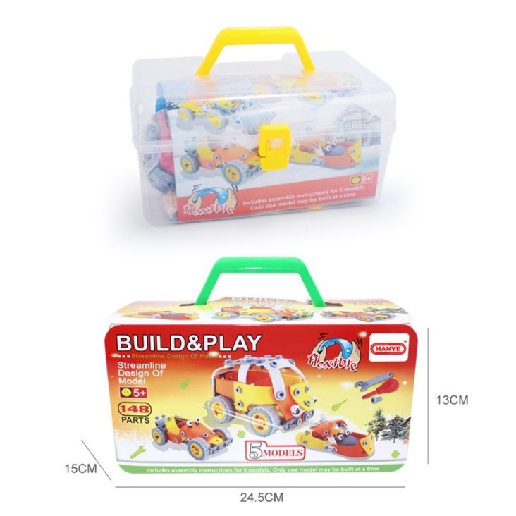 set-pentru-construit-masini-flippy-educativ-si-creativ-148-piese-61f10a36c5253 Set pentru construit masini, Embo, Educativ si creativ, 148 piese - imagine 4