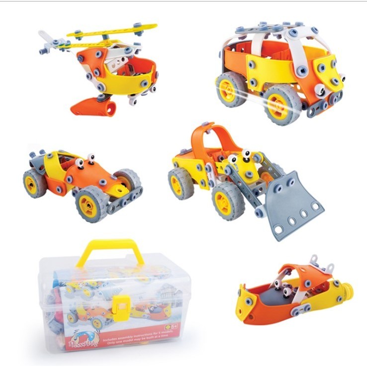 set-pentru-construit-masini-flippy-educativ-si-creativ-148-piese-61f10a36d88c7 Set pentru construit masini, Embo, Educativ si creativ, 148 piese - imagine 5