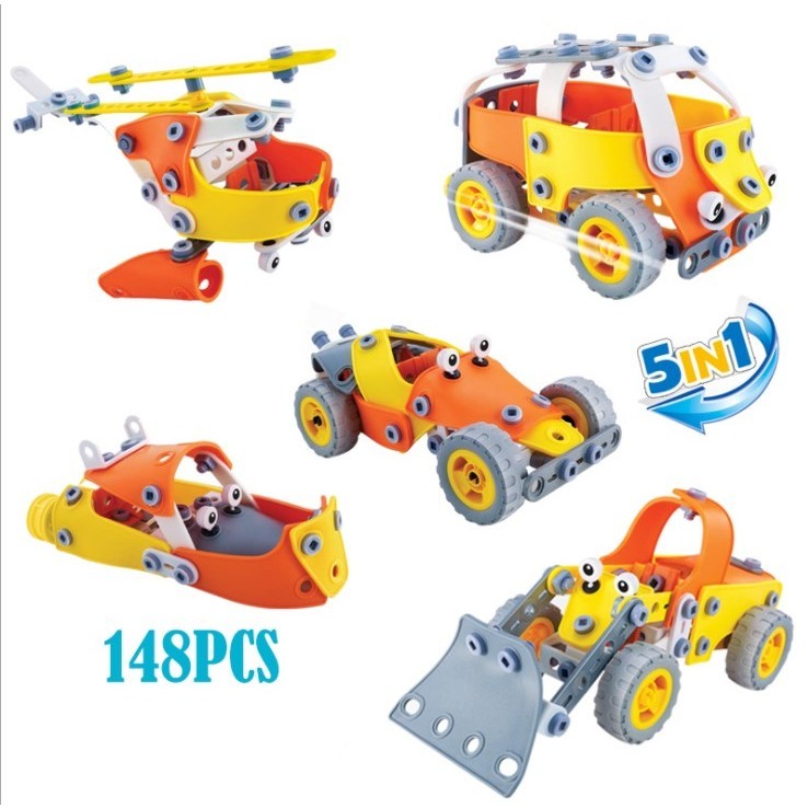 set-pentru-construit-masini-flippy-educativ-si-creativ-148-piese-61f10a36ecaf5 Set pentru construit masini, Embo, Educativ si creativ, 148 piese - imagine 6