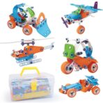 Set pentru construit masini, Embo, Educativ si creativ, DIY, 132 piese - imagine 6