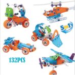 Set pentru construit masini, Embo, Educativ si creativ, DIY, 132 piese - imagine 7