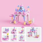 Set de Constructie Castelul Printesei 6in1, Embo, Multiple Variante de Asamblare, 131 de Piese, Multicolor - imagine 4