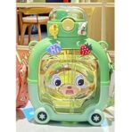 Sticla cu pai pentru copii, Embo, model ursulet, gradata, stickere aplicate, curea reglabila, din plastic rezistent la cadere, 1l, Verde, 20 x 13 cm - imagine 3