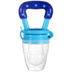 Suzeta pentru diversificarea alimentatiei/dentitie Embo, potrivit pentru fructe si piure proaspat, Albastru, fara BPA