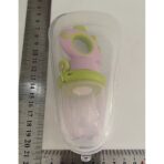 Suzeta pentru Fructe, Embo, pentru Bebelusi, din Silicon Alimentar, +4 Luni, 2 mm Grosime Gauri Tetina, 12.4 x 5.1 x 4.7 cm, Roz/Verde - imagine 2