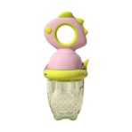 Suzeta pentru Fructe, Embo, pentru Bebelusi, din Silicon Alimentar, +4 Luni, 2 mm Grosime Gauri Tetina, 12.4 x 5.1 x 4.7 cm, Roz/Verde - imagine 5