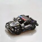 Set de Constructie Masina de Politie 4x4, Embo, 28x21cm, 243 de Piese, 6 ani, Negru - imagine 4