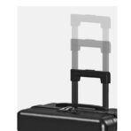 Troler de Calatorie, Embo, 56 x 35 x 22 cm, 4 Roti, Maner Reglabil, din ABS, cu Fermoar, Blocare cu Cod, Impermeabil, Model Astronaut, Negru - imagine 3