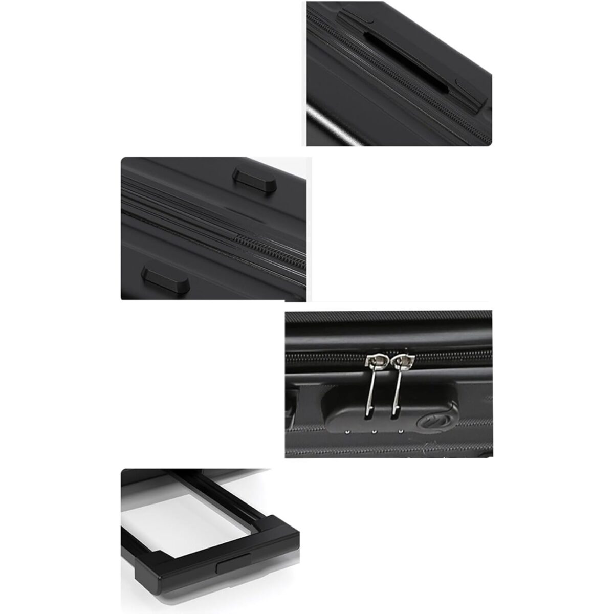 Troler de Calatorie, Embo, 56 x 35 x 22 cm, 4 Roti, Maner Reglabil, din ABS, cu Fermoar, Blocare cu Cod, Impermeabil, Model Astronaut, Negru - imagine 6