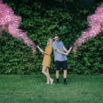 Tun Confetti, Embo, Model Gender Reveal, Boy or Girl, 40 cm, Ambalaj din Carton, Eliberare prin Rasucire, Roz - imagine 2