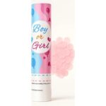 Tun Confetti, Embo, Model Gender Reveal, Boy or Girl, 40 cm, Ambalaj din Carton, Eliberare prin Rasucire, Roz