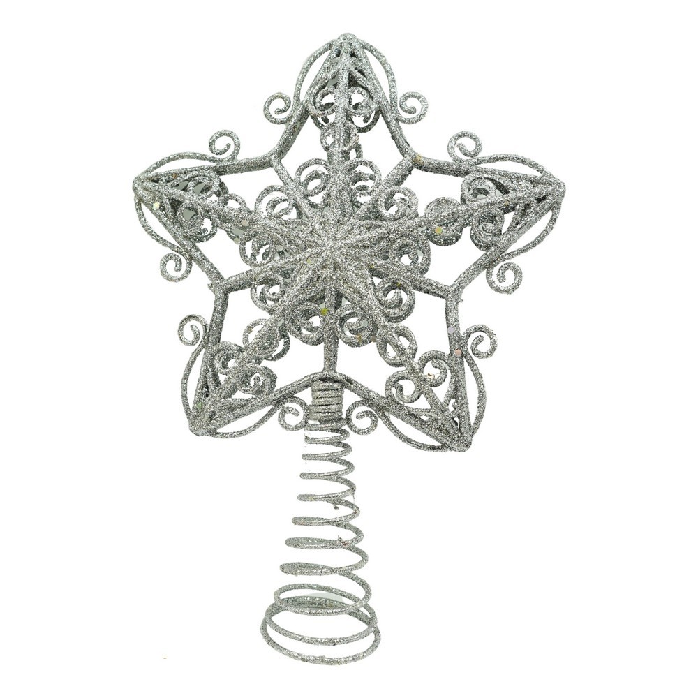 varf-decorativ-de-brad-argintiu-in-forma-de-stea-design-forjat-din-plastic-metal-14-5-cm-x-20-cm-int-main-61f1351b99e83 Varf decorativ de brad, Argintiu, in forma de Stea, design forjat, din Plastic/Metal, 14.5 cm x 20 cm, Interior/Exterior, Embo - imagine 1
