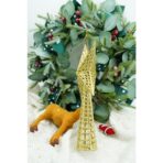 Varf decorativ de brad, Auriu, in forma de Stea, cu model decupat, din Plastic/Metal, 18 cm x 26 cm, Interior/Exterior, Embo - imagine 5