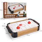 Masa Air Hockey Graffiti fara Picioare, Embo, Lemn, 2 Pucuri, Tabela Scor, 2 Impingatoare, 57x31x9.5 cm, Maro - imagine 2