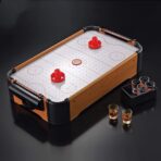 Masa Air Hockey Graffiti fara Picioare, Embo, Lemn, 2 Pucuri, Tabela Scor, 2 Impingatoare, 57x31x9.5 cm, Maro - imagine 8