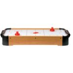 Masa Air Hockey Graffiti fara Picioare, Embo, Lemn, 2 Pucuri, Tabela Scor, 2 Impingatoare, 76x38x9 cm, Maro - imagine 2
