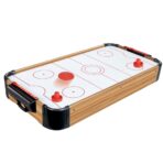 Masa Air Hockey Graffiti fara Picioare, Embo, Lemn, 2 Pucuri, Tabela Scor, 2 Impingatoare, 76x38x9 cm, Maro