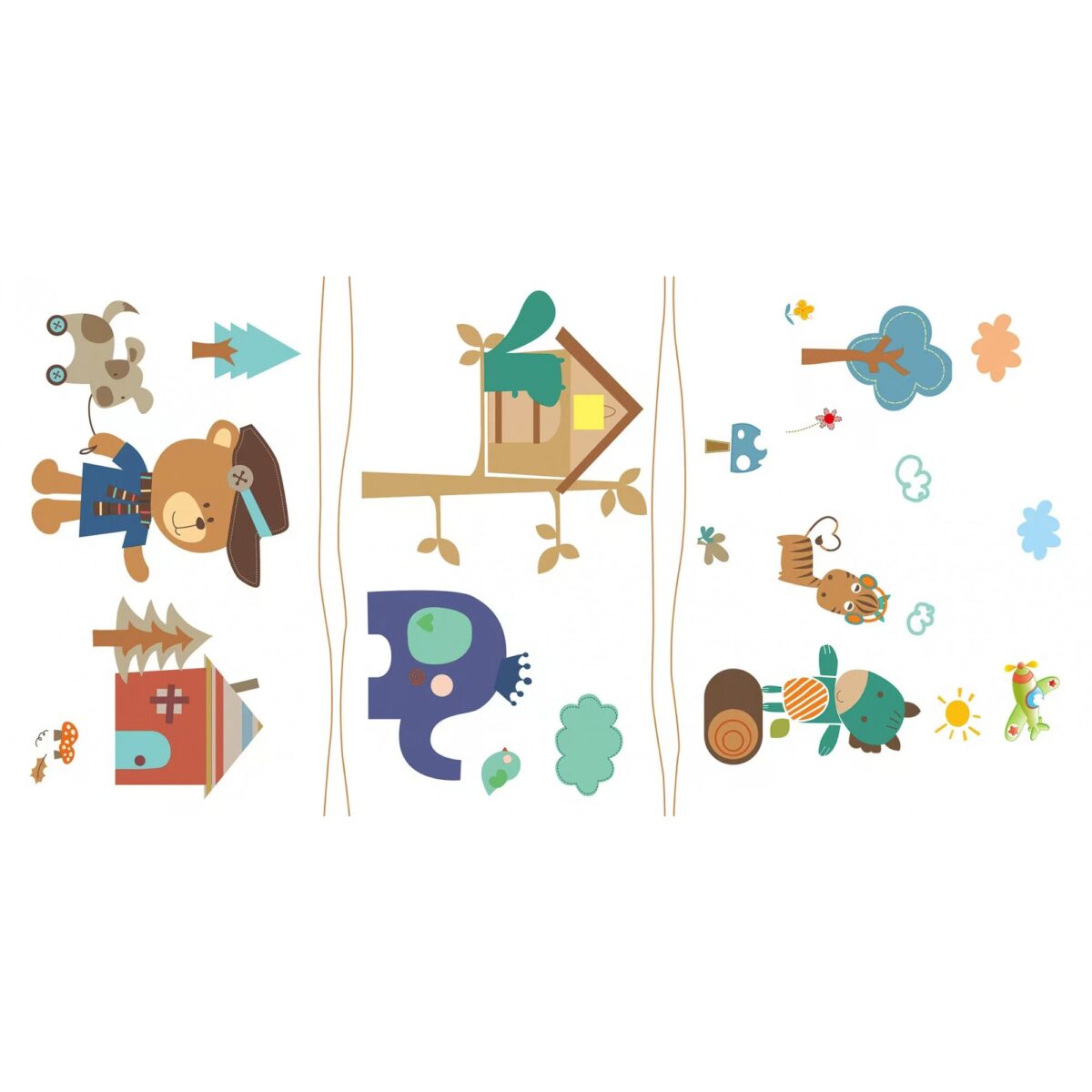 Covoras pentru Copii, Embo, cu 2 Fete, Model ZOO/Ursulet, din XPE+PE, Impermeabil, Antiderapant, Protectie Termica, +3 Luni, Pliabil, 180 x 200 x 1.5 cm, Multicolor - imagine 3