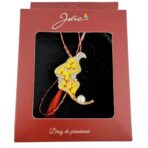 Brosa Vintage, Jolie, Material Metal, Ambalaj Carton, Dimensiune Brosa Aproximativ 4-6 cm, Model Frunza Galbena